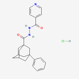 molecular formula C23H26ClN3O2 B4173183 N'-(3-phenyladamantane-1-carbonyl)pyridine-4-carbohydrazide;hydrochloride 