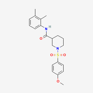 molecular formula C21H26N2O4S B4173219 N-(2,3-dimethylphenyl)-1-(4-methoxyphenyl)sulfonylpiperidine-3-carboxamide 