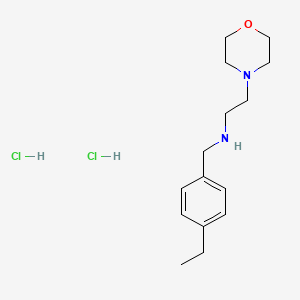 molecular formula C15H26Cl2N2O B4173247 N-[(4-ethylphenyl)methyl]-2-morpholin-4-ylethanamine;dihydrochloride 