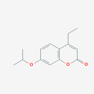 molecular formula C14H16O3 B417328 4-Ethyl-7-propan-2-yloxychromen-2-one CAS No. 335419-05-1