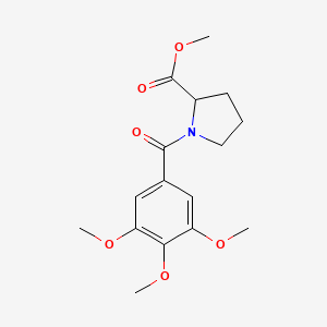 molecular formula C16H21NO6 B4173321 Methyl 1-(3,4,5-trimethoxybenzoyl)pyrrolidine-2-carboxylate 