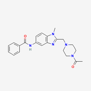 molecular formula C22H25N5O2 B4173351 N-{2-[(4-ACETYLPIPERAZIN-1-YL)METHYL]-1-METHYL-1H-1,3-BENZODIAZOL-5-YL}BENZAMIDE 