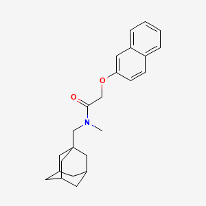 molecular formula C24H29NO2 B4173474 N-(1-adamantylmethyl)-N-methyl-2-naphthalen-2-yloxyacetamide 