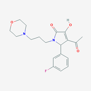 B417349 4-acetyl-5-(3-fluorophenyl)-3-hydroxy-1-(3-morpholin-4-ylpropyl)-1,5-dihydro-2H-pyrrol-2-one CAS No. 440096-43-5
