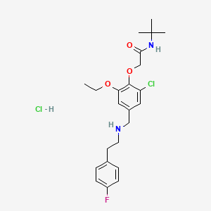 molecular formula C23H31Cl2FN2O3 B4173667 N-tert-butyl-2-[2-chloro-6-ethoxy-4-[[2-(4-fluorophenyl)ethylamino]methyl]phenoxy]acetamide;hydrochloride 