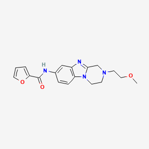 molecular formula C18H20N4O3 B4173821 N-[2-(2-methoxyethyl)-1,2,3,4-tetrahydropyrazino[1,2-a]benzimidazol-8-yl]furan-2-carboxamide 