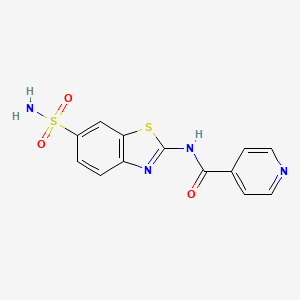 molecular formula C13H10N4O3S2 B4173921 N-(6-sulfamoyl-1,3-benzothiazol-2-yl)pyridine-4-carboxamide 