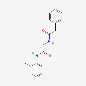 molecular formula C17H18N2O2 B4174003 N-[2-(2-methylanilino)-2-oxoethyl]-2-phenylacetamide 