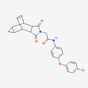 molecular formula C25H21BrN2O4 B4174321 N-[4-(4-bromophenoxy)phenyl]-2-(1,3-dioxooctahydro-4,6-ethenocyclopropa[f]isoindol-2(1H)-yl)acetamide 