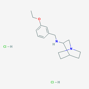 molecular formula C16H26Cl2N2O B4174359 N-[(3-ethoxyphenyl)methyl]-1-azabicyclo[2.2.2]octan-3-amine;dihydrochloride 