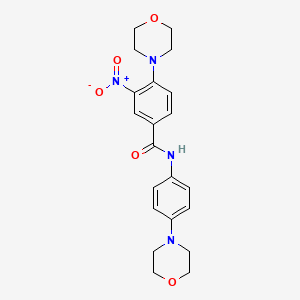 molecular formula C21H24N4O5 B4174429 4-morpholin-4-yl-N-(4-morpholin-4-ylphenyl)-3-nitrobenzamide 