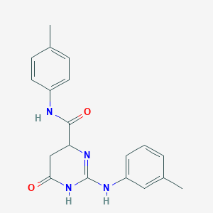 molecular formula C19H20N4O2 B4174442 N-(4-methylphenyl)-2-[(3-methylphenyl)amino]-6-oxo-3,4,5,6-tetrahydropyrimidine-4-carboxamide 
