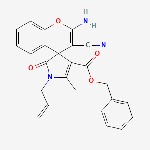 molecular formula C25H21N3O4 B4174638 Benzyl 2-amino-3-cyano-2'-methyl-5'-oxo-1'-prop-2-enylspiro[chromene-4,4'-pyrrole]-3'-carboxylate 