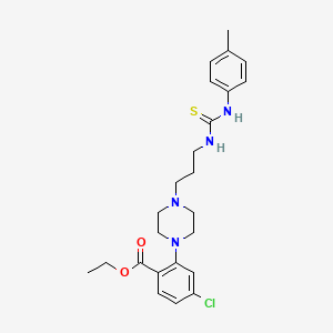 molecular formula C24H31ClN4O2S B4174755 Ethyl 4-chloro-2-[4-[3-[(4-methylphenyl)carbamothioylamino]propyl]piperazin-1-yl]benzoate 