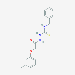 molecular formula C17H19N3O2S B417479 1-Benzyl-3-[[2-(3-methylphenoxy)acetyl]amino]thiourea 