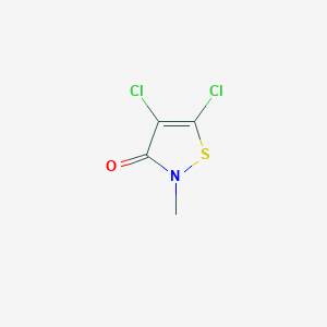 molecular formula C4H3Cl2NOS B041748 4,5-Dichloro-2-methyl-4-isothiazolin-3-one CAS No. 26542-23-4