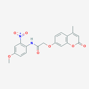 molecular formula C19H16N2O7 B4175030 N-(4-methoxy-2-nitrophenyl)-2-(4-methyl-2-oxochromen-7-yl)oxyacetamide 