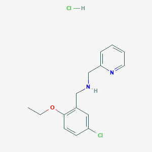 molecular formula C15H18Cl2N2O B4175279 N-[(5-chloro-2-ethoxyphenyl)methyl]-1-pyridin-2-ylmethanamine;hydrochloride 