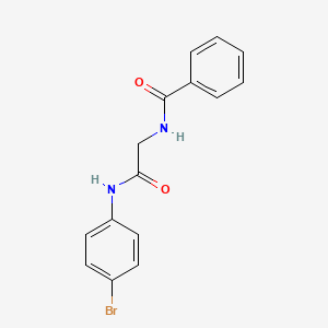 molecular formula C15H13BrN2O2 B4175395 N-[2-(4-bromoanilino)-2-oxoethyl]benzamide 