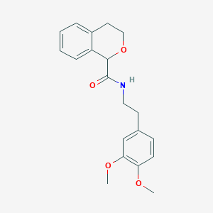 molecular formula C20H23NO4 B4175518 N-[2-(3,4-DIMETHOXYPHENYL)ETHYL]-3,4-DIHYDRO-1H-2-BENZOPYRAN-1-CARBOXAMIDE 