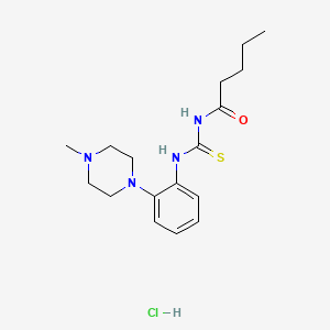 molecular formula C17H27ClN4OS B4175551 N-[[2-(4-methylpiperazin-1-yl)phenyl]carbamothioyl]pentanamide;hydrochloride 