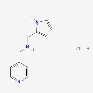 molecular formula C12H16ClN3 B4175770 N-[(1-methylpyrrol-2-yl)methyl]-1-pyridin-4-ylmethanamine;hydrochloride 