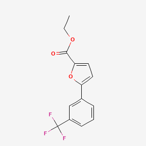 molecular formula C14H11F3O3 B4175802 Ethyl 5-[3-(trifluoromethyl)phenyl]furan-2-carboxylate 