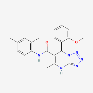 molecular formula C21H22N6O2 B4176008 N-(2,4-DIMETHYLPHENYL)-7-(2-METHOXYPHENYL)-5-METHYL-4H,7H-[1,2,3,4]TETRAZOLO[1,5-A]PYRIMIDINE-6-CARBOXAMIDE 