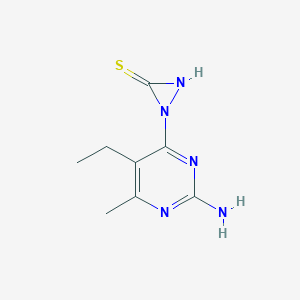 molecular formula C8H11N5S B4176258 1-(2-Amino-5-ethyl-6-methylpyrimidin-4-yl)diaziridine-3-thione 