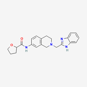 molecular formula C22H24N4O2 B4176265 N-[2-(1H-benzimidazol-2-ylmethyl)-3,4-dihydro-1H-isoquinolin-7-yl]oxolane-2-carboxamide 