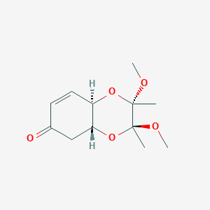 molecular formula C12H18O5 B041763 (2S,3S,4aR,8aR)-2,3,4a,8a-Tetrahydro-2,3-dimethoxy-2,3-dimethyl-1,4-benzodioxin-6(5H)-one CAS No. 286936-09-2