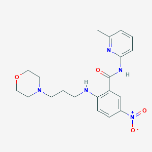 molecular formula C20H25N5O4 B4176397 N-(6-methylpyridin-2-yl)-2-(3-morpholin-4-ylpropylamino)-5-nitrobenzamide 