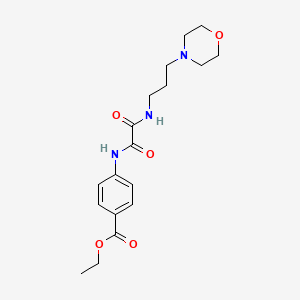 molecular formula C18H25N3O5 B4176437 Ethyl 4-[[2-(3-morpholin-4-ylpropylamino)-2-oxoacetyl]amino]benzoate 