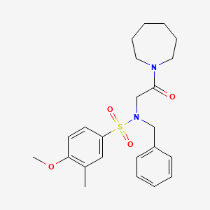 molecular formula C23H30N2O4S B4176474 N-[2-(AZEPAN-1-YL)-2-OXOETHYL]-N-BENZYL-4-METHOXY-3-METHYLBENZENE-1-SULFONAMIDE 