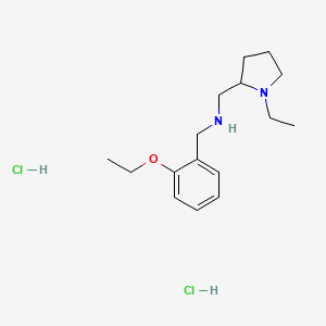 molecular formula C16H28Cl2N2O B4176577 N-[(2-ethoxyphenyl)methyl]-1-(1-ethylpyrrolidin-2-yl)methanamine;dihydrochloride 