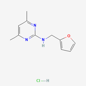 molecular formula C11H14ClN3O B4176600 N-(furan-2-ylmethyl)-4,6-dimethylpyrimidin-2-amine;hydrochloride 