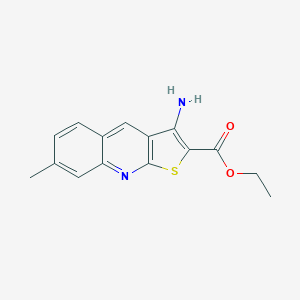 molecular formula C15H14N2O2S B417662 Ethyl 3-amino-7-methylthieno[2,3-b]quinoline-2-carboxylate 