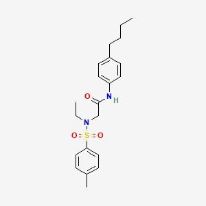 molecular formula C21H28N2O3S B4176637 N-(4-butylphenyl)-N~2~-ethyl-N~2~-[(4-methylphenyl)sulfonyl]glycinamide 