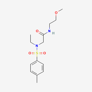 molecular formula C14H22N2O4S B4176726 N~2~-ethyl-N-(2-methoxyethyl)-N~2~-[(4-methylphenyl)sulfonyl]glycinamide 