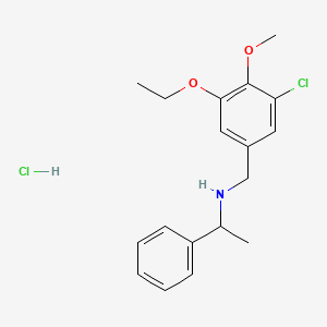 molecular formula C18H23Cl2NO2 B4176743 N-[(3-chloro-5-ethoxy-4-methoxyphenyl)methyl]-1-phenylethanamine;hydrochloride 