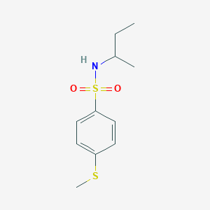 molecular formula C11H17NO2S2 B4176771 N-(butan-2-yl)-4-(methylsulfanyl)benzenesulfonamide 