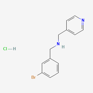 molecular formula C13H14BrClN2 B4176868 N-[(3-bromophenyl)methyl]-1-pyridin-4-ylmethanamine;hydrochloride 