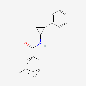 molecular formula C20H25NO B4176965 N-(2-phenylcyclopropyl)tricyclo[3.3.1.1~3,7~]decane-1-carboxamide 