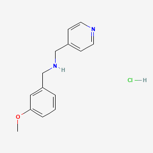 molecular formula C14H17ClN2O B4177004 N-[(3-methoxyphenyl)methyl]-1-pyridin-4-ylmethanamine;hydrochloride 