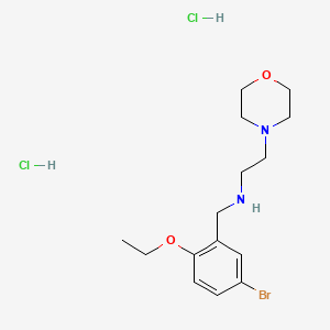 molecular formula C15H25BrCl2N2O2 B4177262 N-[(5-bromo-2-ethoxyphenyl)methyl]-2-morpholin-4-ylethanamine;dihydrochloride 