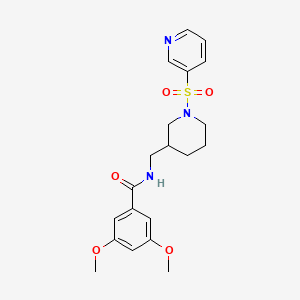 molecular formula C20H25N3O5S B4177307 3,5-dimethoxy-N-[(1-pyridin-3-ylsulfonylpiperidin-3-yl)methyl]benzamide 