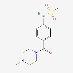 molecular formula C13H19N3O3S B4177497 N-[4-(4-methylpiperazine-1-carbonyl)phenyl]methanesulfonamide 