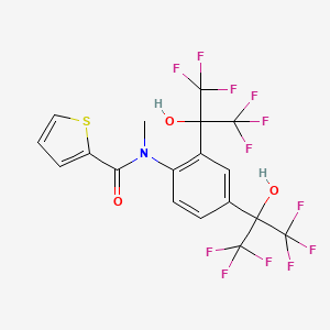 molecular formula C18H11F12NO3S B4177786 N-[2,4-bis(1,1,1,3,3,3-hexafluoro-2-hydroxypropan-2-yl)phenyl]-N-methylthiophene-2-carboxamide 