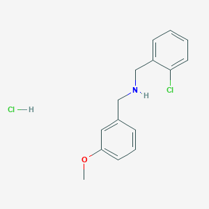 molecular formula C15H17Cl2NO B4177877 N-[(2-chlorophenyl)methyl]-1-(3-methoxyphenyl)methanamine;hydrochloride 