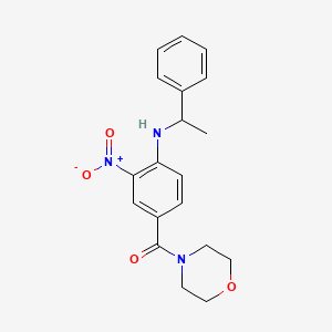 molecular formula C19H21N3O4 B4177901 Morpholin-4-yl-[3-nitro-4-(1-phenylethylamino)phenyl]methanone 